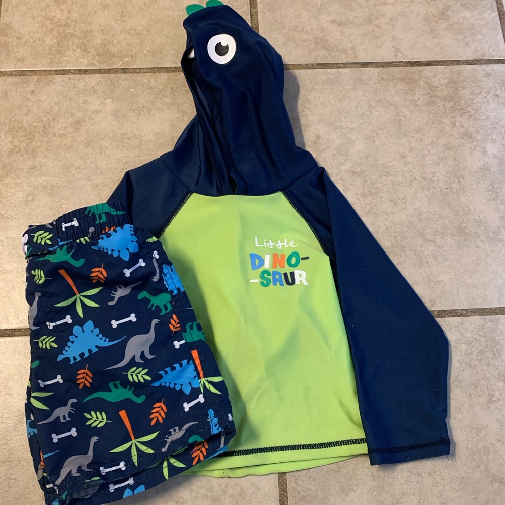 Dino rash guard set